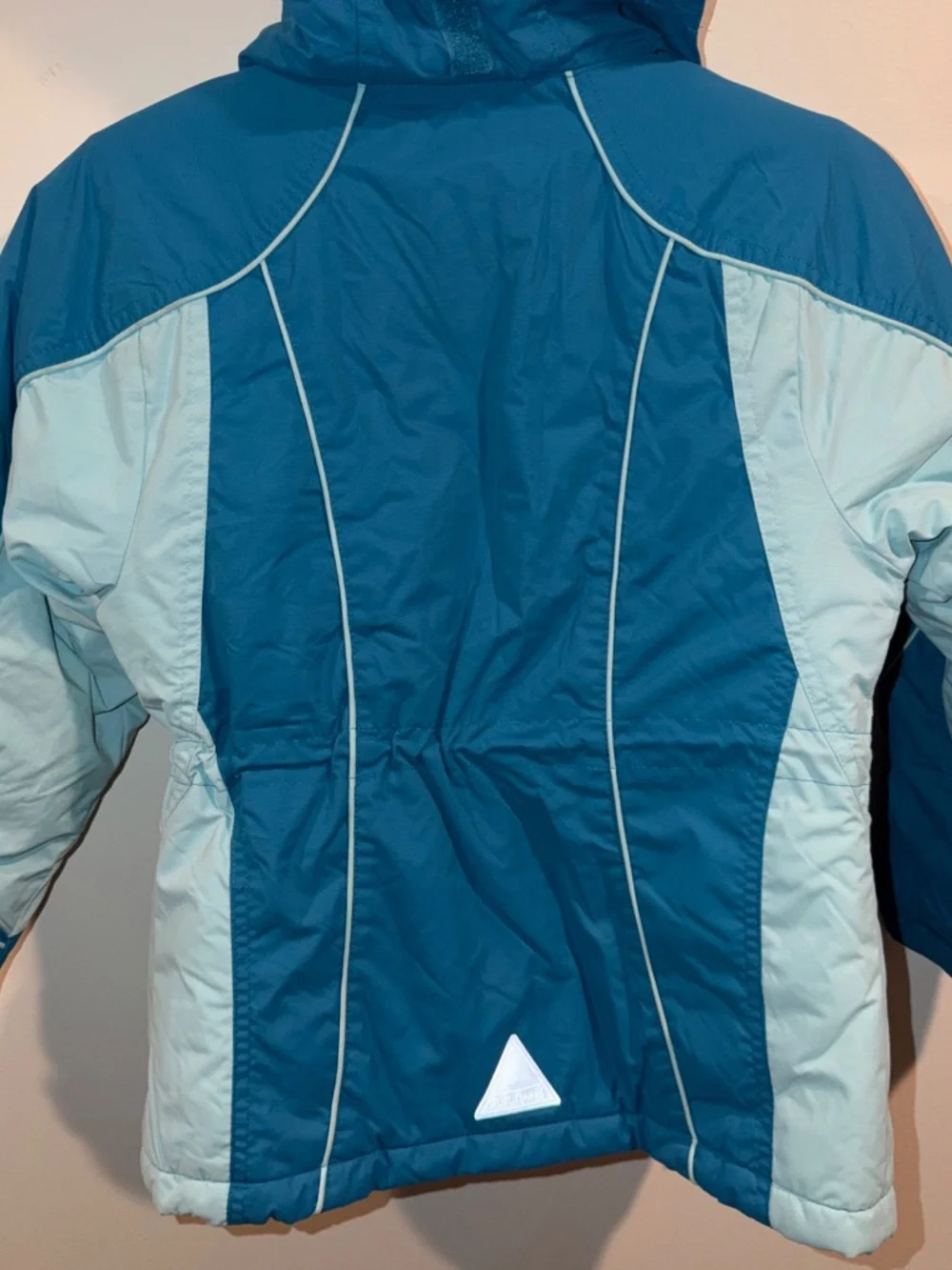 L.L. Bean Girls Small Sz 8 Teal Winter Jacket Nylon Waterproof Hood Thinsulate